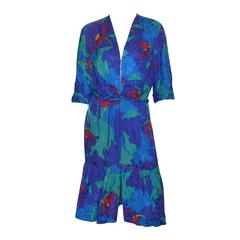 Jaqueline deRibes Vintage I. Magnin Low-cut Silk Dress