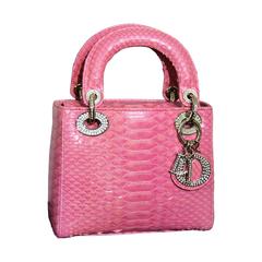 2000er Christian Dior rose mini Dior in Python mit Swarovski