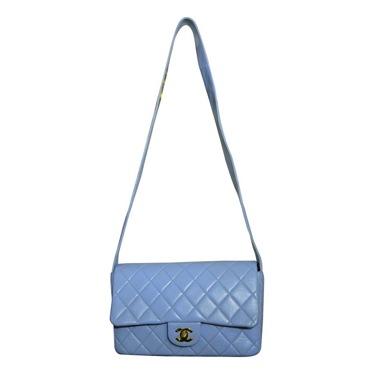 2000s Chanel pastel blue bag at 1stDibs