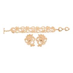 Yves Saint Laurent Clip-On Earrings & Bracelet Set
