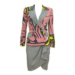 Moschino skirt suit with Roy Lichtenstein 'M-Maybe' print, c. 1991