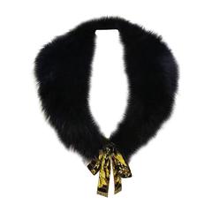 2012 New Versace Black Fox Wrap