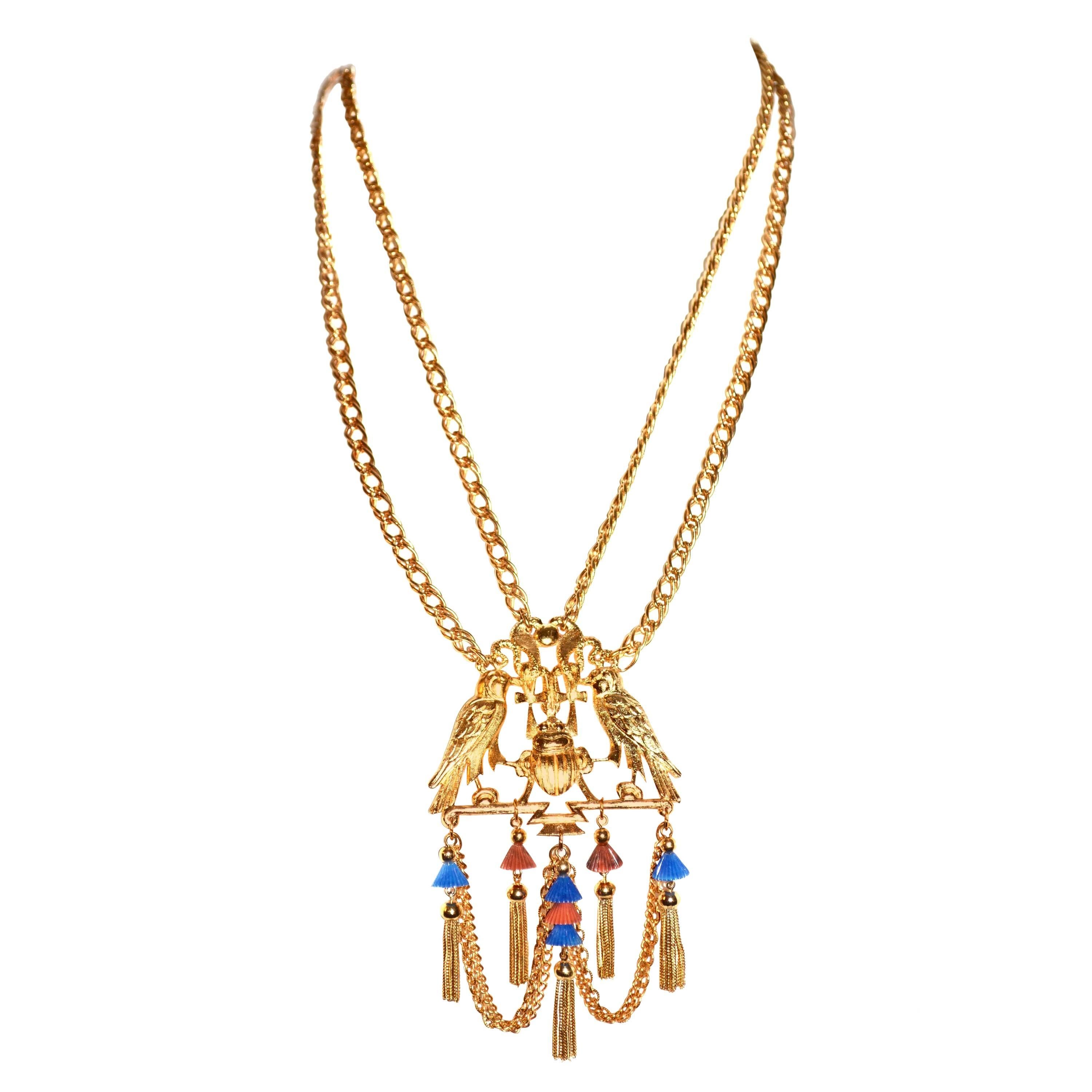 Napier Egyptian Revival Horus Necklace