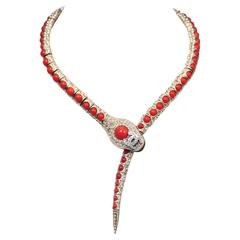 Chanel Jeweled Snake Necklace 