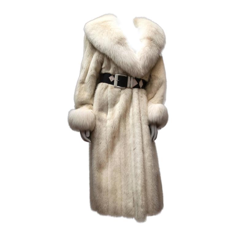 Christian Dior Fourrure Fox Trimmed White Mink Fur Coat at 1stDibs |  christian dior fourrure fur coat, dior fur coat, christian dior mink coat