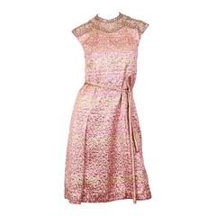 1960s Metallic Dress with Crystals