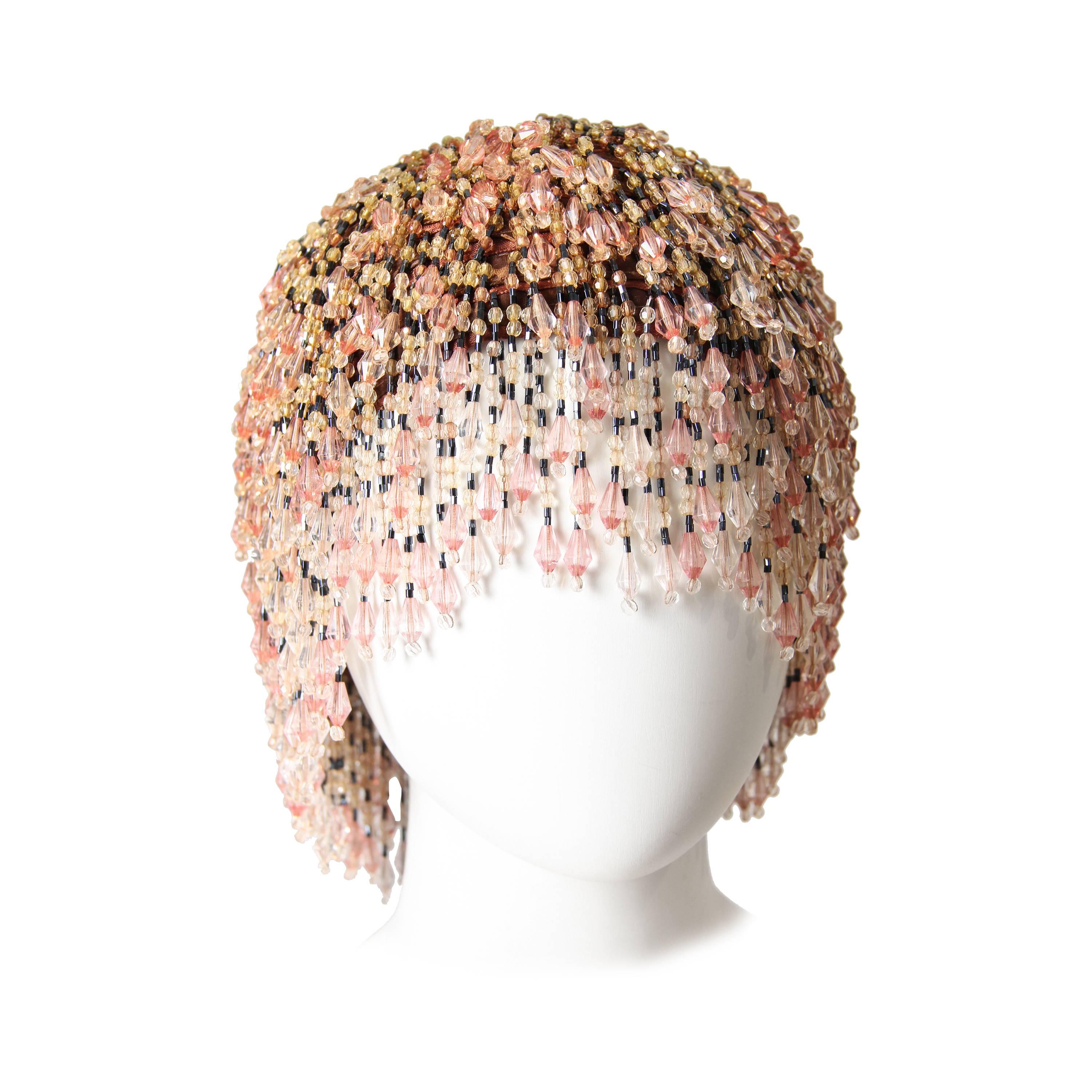 1970s Beaded Fringe Headdress