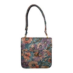 Incredible Vintage Bags by Varon Hand Painted Leather Flower Purse Handbag 