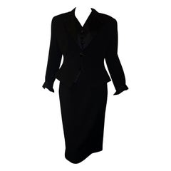 Retro 1980s Christian Dior Three-Piece Tuxedo Suit (8) NEW Old Stock