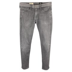 ADRIANO GOLDSCHMIED Size 30 Grey Wash Denim Zip Fly Jeans