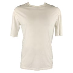 DSQUARED2 Size M White Cotton Crew-Neck T-shirt