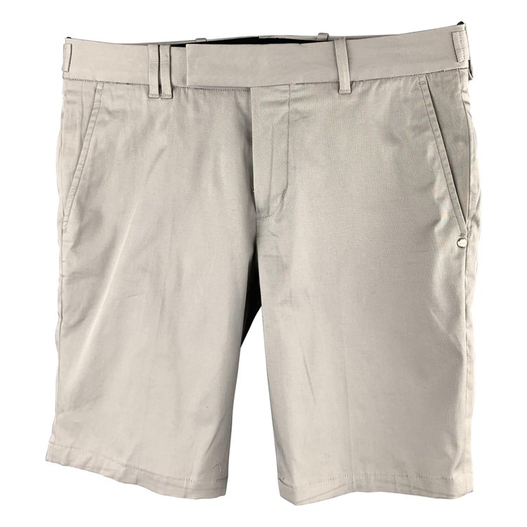 RALPH LAUREN Black Label Size 28 Gray Cotton Zip Fly Shorts For Sale at  1stDibs