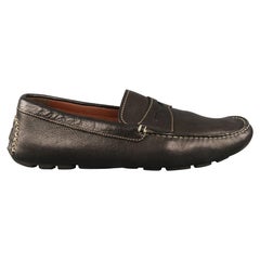 DONALD J PLINER Size 8 Black Solid Leather Drivers Loafers