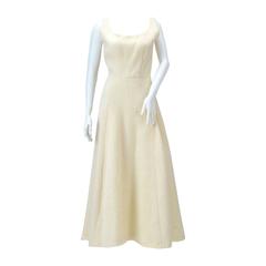 1990s Custom Winter White Mohair Dress 7