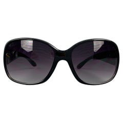 OSCAR DE LA RENTA Grau strukturierte Acetat-Sonnenbrille