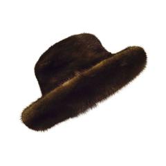 Vintage Luxurious Lenore Marshall Brown Mink Hat 