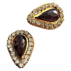  Chanel Retro clip-on earrings Maison Gripoix 1970/80 gold plated
