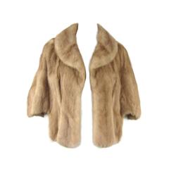 Vintage Pastel 1960s Mink Shrug Shawl Wrap 3