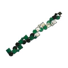 Important Art Deco Cubist Bracelet