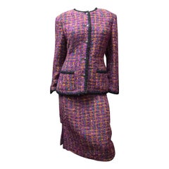 1980s Chanel Two Piece Knit Suit