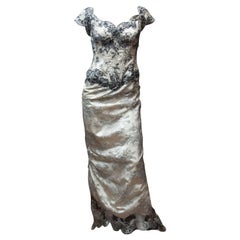 Vicky Tiel Corseted Evening Gown