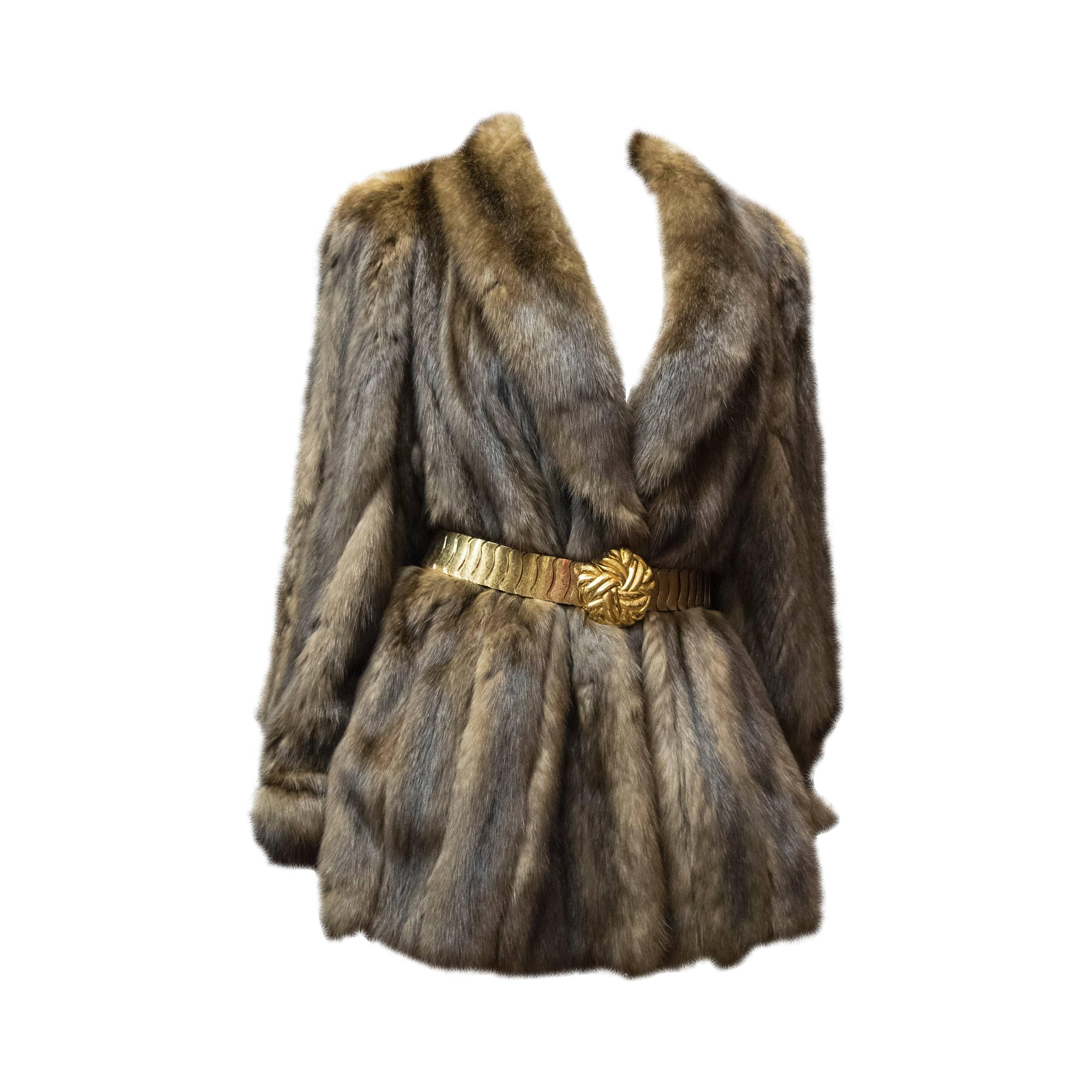 Karl Lagerfeld Sable Fur Coat. 