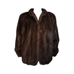 WACHTENHEIM Mink Fur Sporty Jacket with Dolman Style Sleeves Size 8