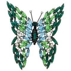 Cristobal Crystal Butterfly Brooch