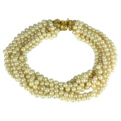 Vintage Mimi di Nardo Snake Clasp Pearls