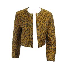 Moschino Pret-A-Porter Quilted Leopard Print Jacket