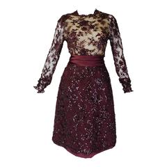 John Anthony Ruby Floral Lace Cocktail Dress with Rhinestone Details 10