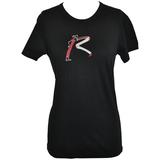 Sonia Rykiel Camiseta negra de algodón con bordado multicolor detallado