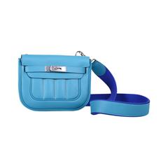 HERMES BERLINE BAG 21cm Turquoise Blue SWIFT LEATHER CROSS BODY JaneFinds