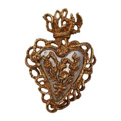Christian Lacroix Heart Brooch Pin 
