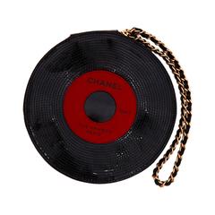 RARE/COLLECTOR 'S ITEM Chanel Black "Vinyl Bag"