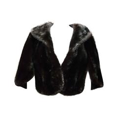1960s True Black Mink Stole 11