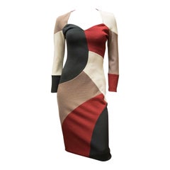 Geometrisches Missoni-Bodycon-Kleid aus Strick