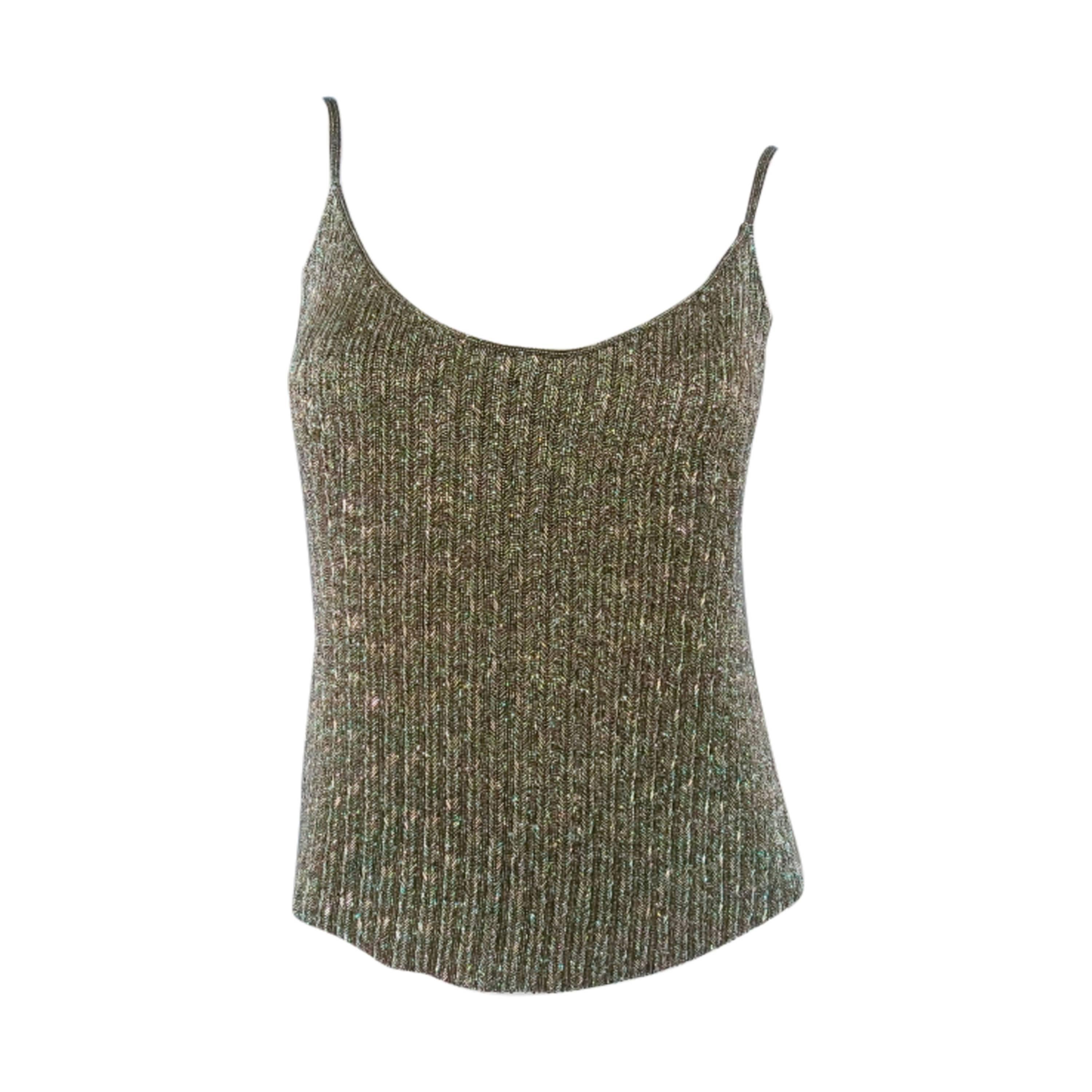 RALPH LAUREN Black Label Size 2 Beaded Silk Herringbone Sleeveless Dress Top