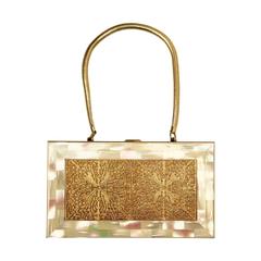 1950s Wiesner Mother Of Pearl Compact/Hand bag 