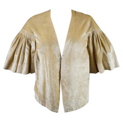 Un Bolero de Noche de Terciopelo Melocotón Estilo Lanvin Circa 1930/1940