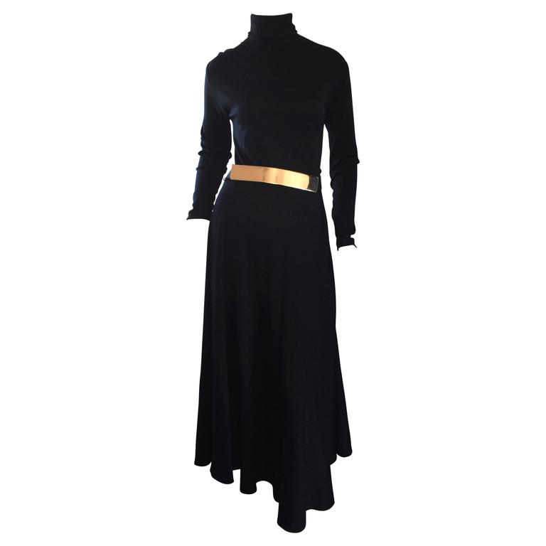 ralph lauren black and gold dress