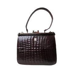 elegant crocodile leather frame box bag 3