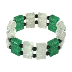 Art Deco Glass Bracelet