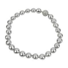 Striking Large Luscious Gray Faux Pearl Choker Necklace 8