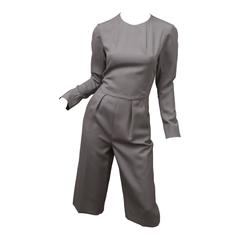 YSL Grey Wool Jumpsuit