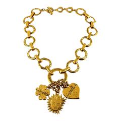 Yves Saint Laurent YSL Vintage Charm Chain Link Necklace