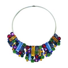 Czech Crystal "Jeweled" Collar Necklace