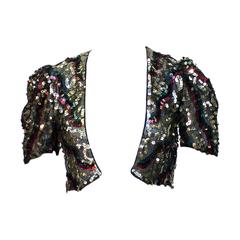 Vintage 1940s Anonymous Sequin Bolero 