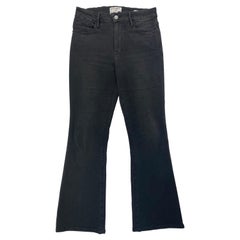 Used Frame Le Crop Mini Boot Black Denim Jeans, Size 27
