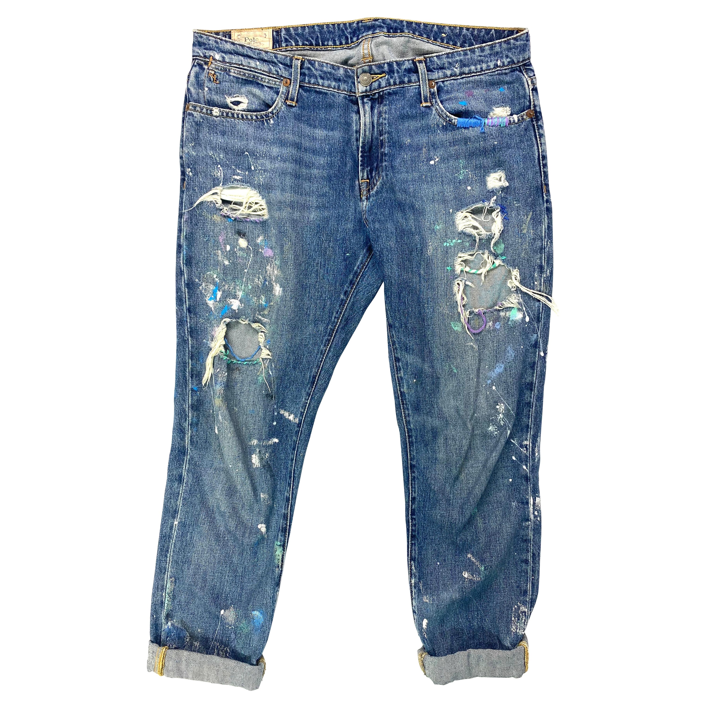 Polo Ralph Lauren Astor Slim Boyfriend Denim Jeans, Size 29 For Sale at  1stDibs